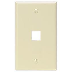 Leviton 41080-1IP QuickPort, single gang, 1-port, ivory Wall Plate 25 pack