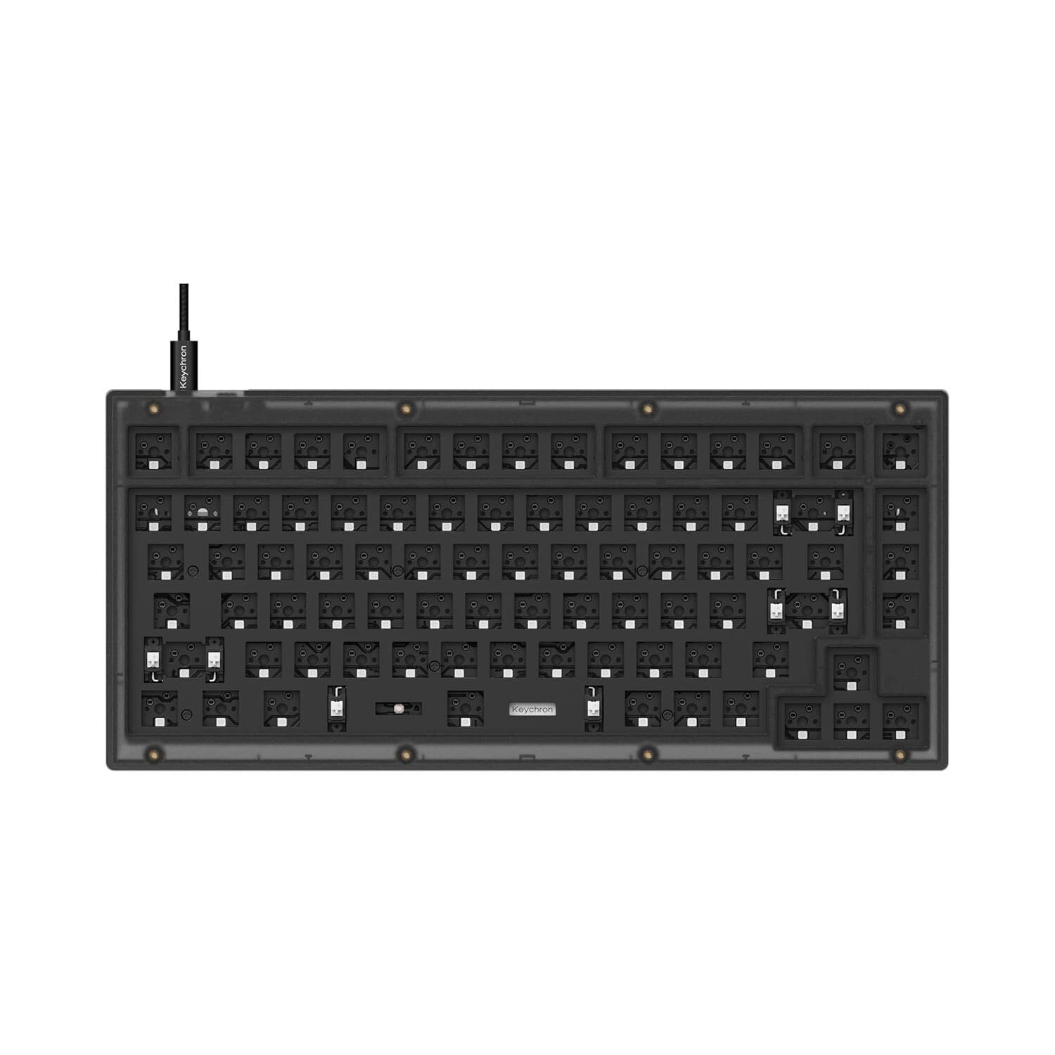 V1 Wired Custom Mechanical Keyboard Barebone Version, 75% Layout Qmk/Via Progr