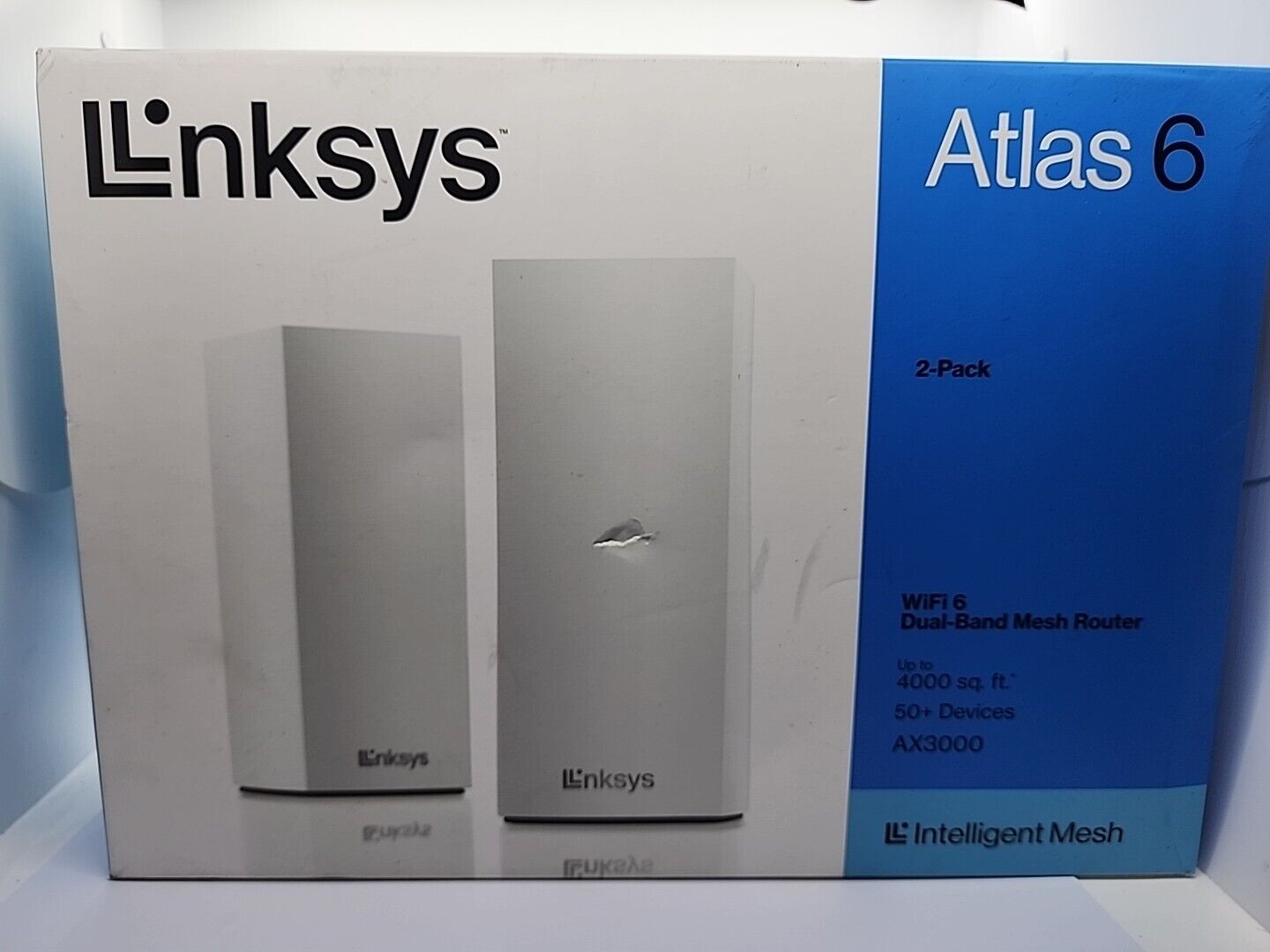 Linksys Atlas 6 AX3000 MX2002 Wi-Fi 6 Dual-Band Mesh Router System 2 Pack