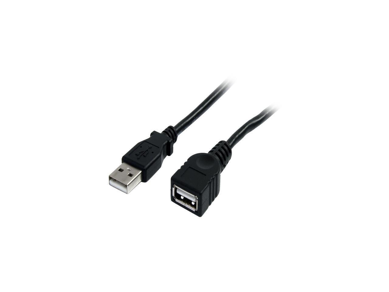 StarTech.com USBEXTAA3BK 3 ft Black USB 2.0 Extension Cable A to A - M/F - 3 ft