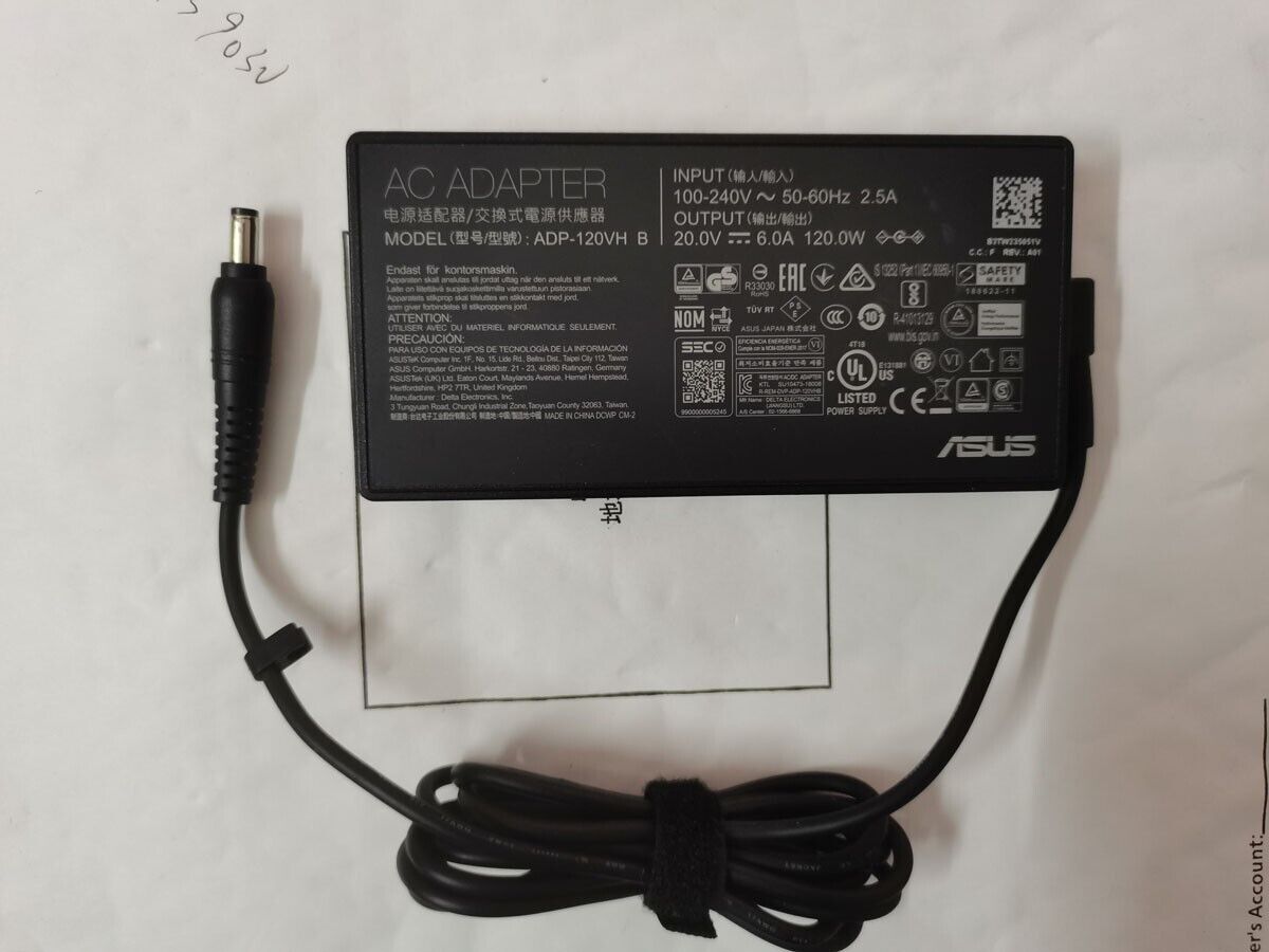 Original 20V 6A 120W ADP-120VH B(5.5*2.5mm) For ASUS Laptop OEM Slim AC Adapter