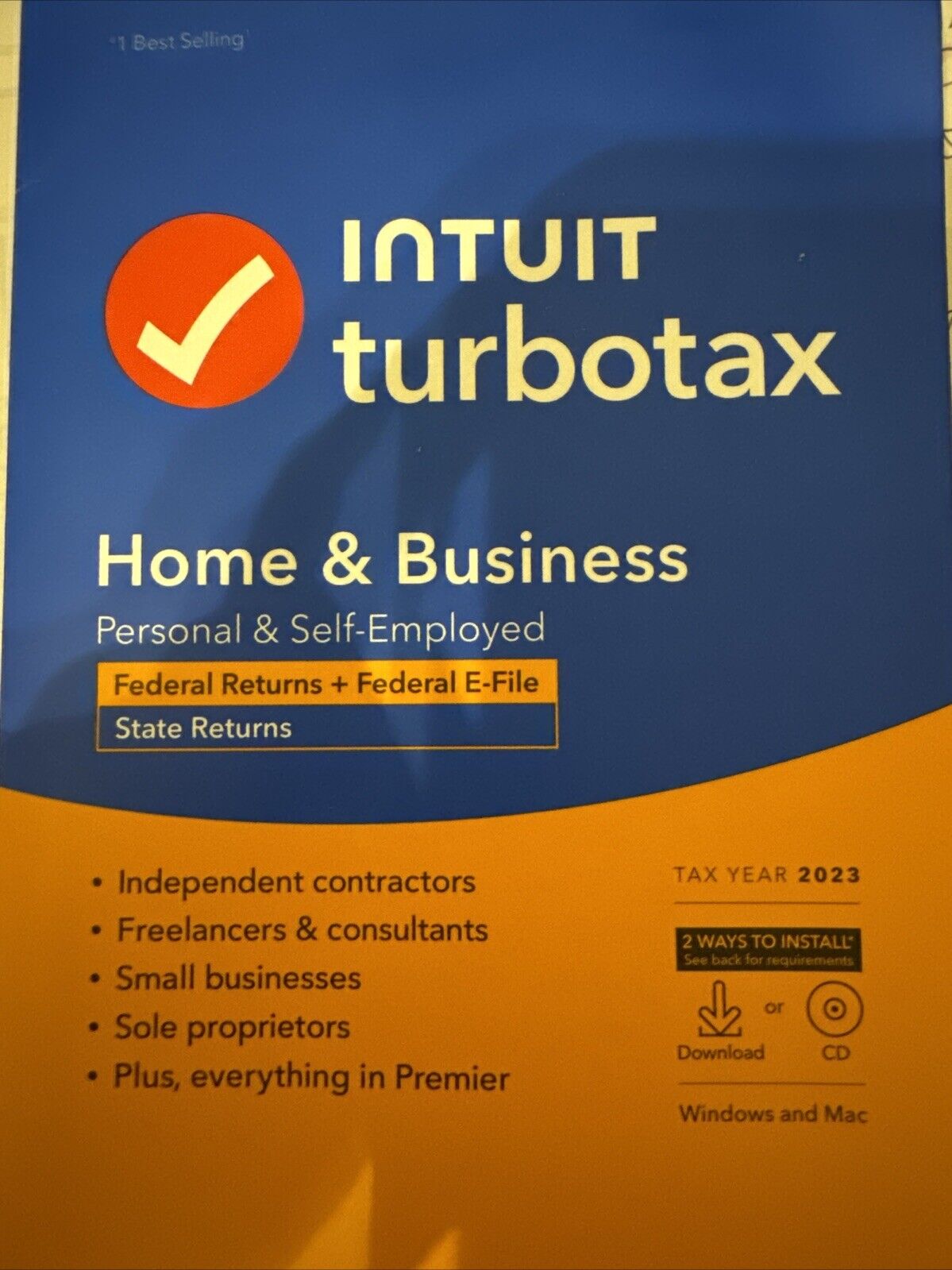 NEW TurboTax Home & Business 2023 Federal + E-file + State for Windows/Mac USA
