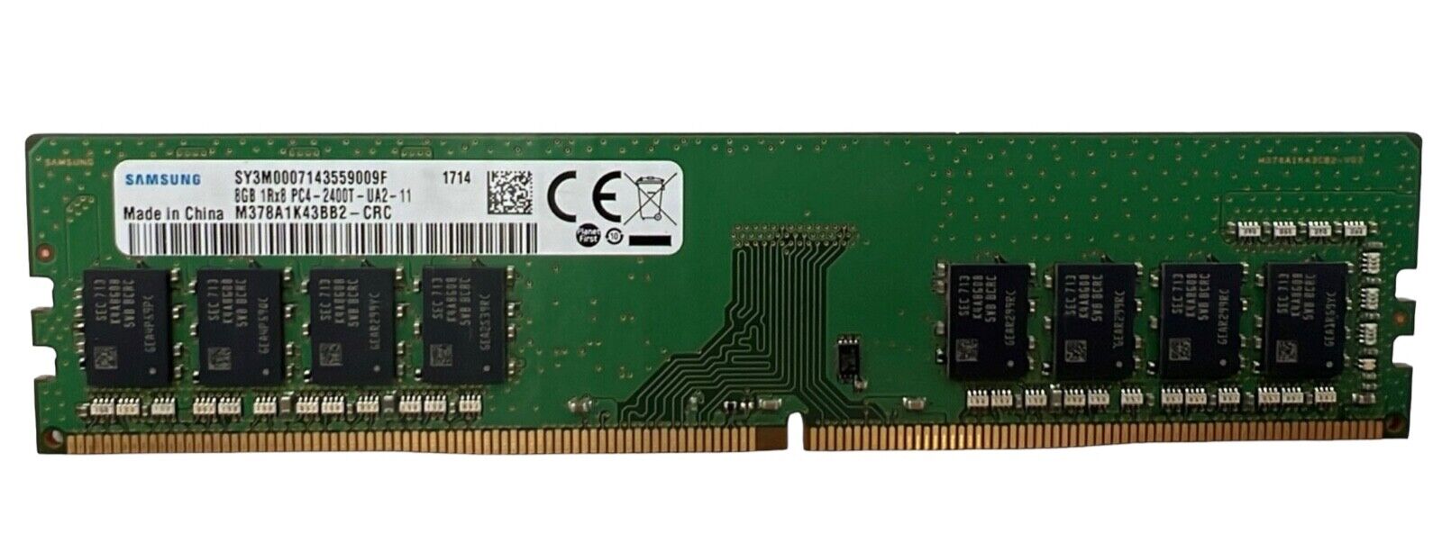 Samsung 8GB (1x8GB) RAM PC4-19200 DDR4-2400T Desktop SDRAM M378A1K43BB2-CRC