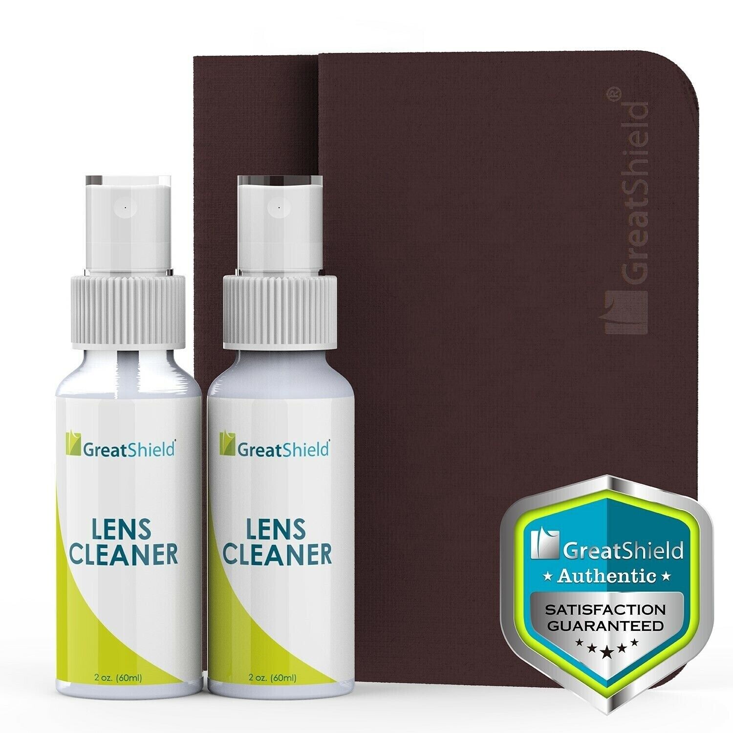 2x Lens Screen Glass Cleaner Spray, 2x Ultra Soft Microfiber Cleaning Cloth Kit
