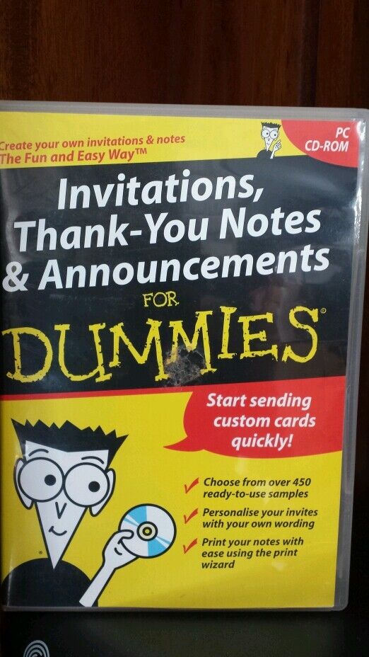 Invitations, Thank You Noted & Announcements For Dummies PC GAME