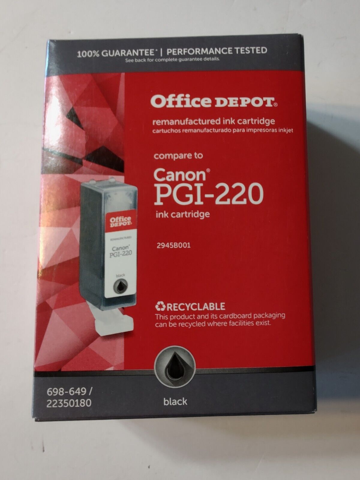 Office Depot Compatible with CANON PGI-220 BLACK Ink Cartridge  NEW/SEALED