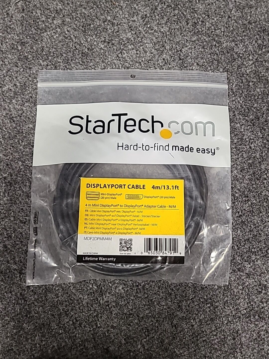 StarTech.com 4m (13.1 Ft) Mini DisplayPort to DisplayPort 1.2 Cable (mdp2dpmm4m)