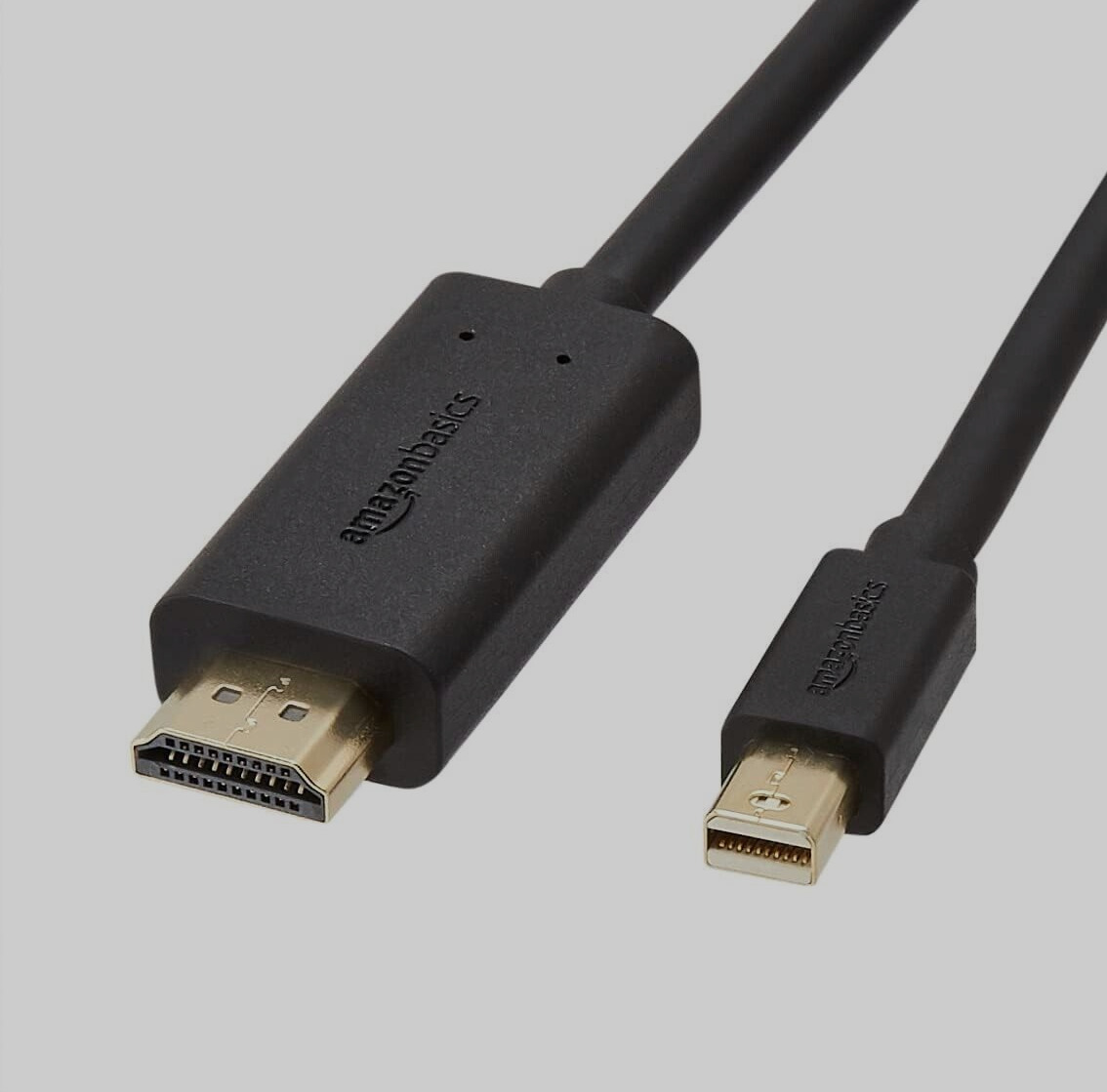 AmazonBasics Mini DisplayPort to HDMI Cable - 3 Feet Gold-plated connectors BX23