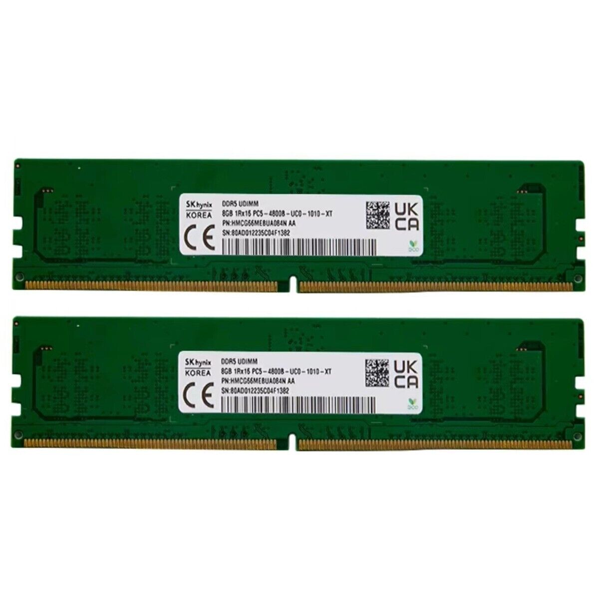 Hynix 16GB (2X8GB) DDR5 DDR5 4800MHz PC5-38400 UDIMM Memory Ram HMCG66MEBUA084N