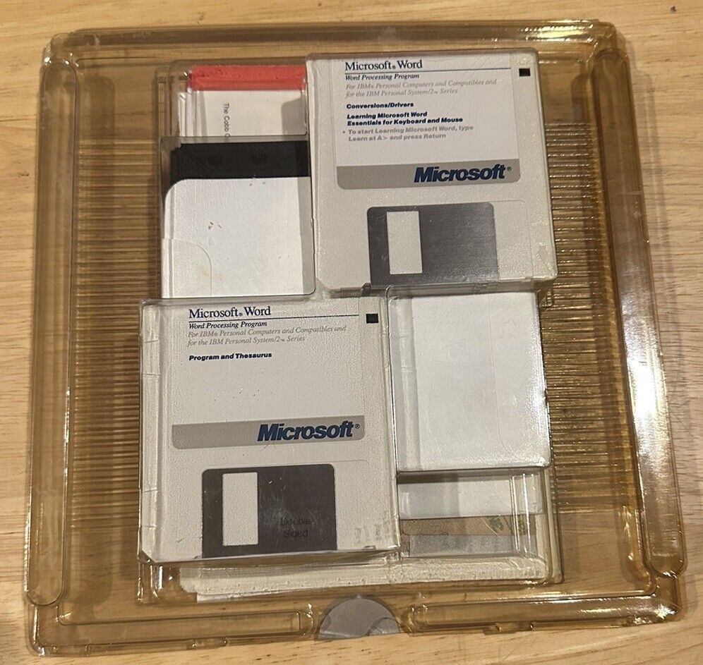 Microsoft MS-DOS 4.0 3.5 & 5.5 Media With Keyboard Templates