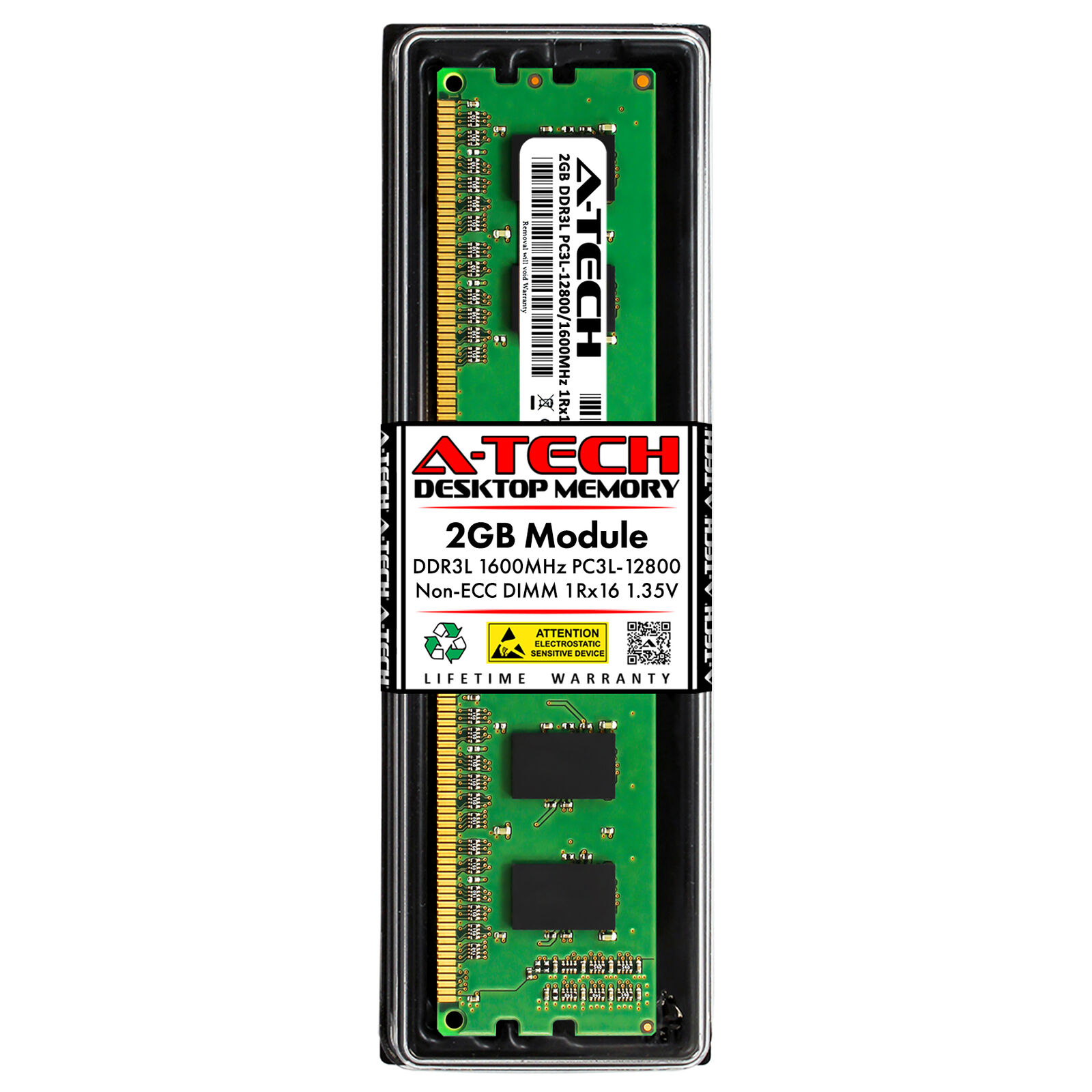 2GB DDR3-1600 DIMM Kingston ASU16D3LFU1KBG/2G Equivalent Desktop Memory RAM