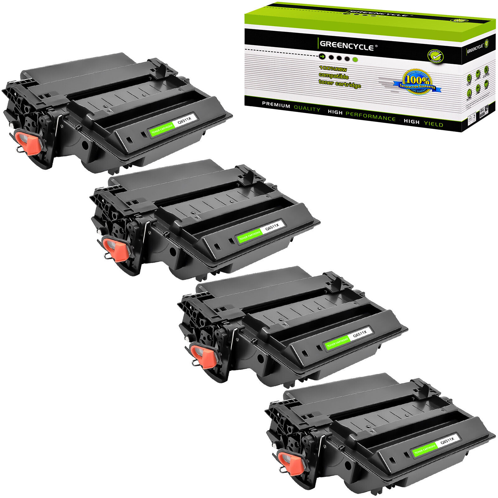 4PK Black Q6511X 11X Toner Cartridge Fit For HP LaserJet 2420D 2420N 2420DN 2430