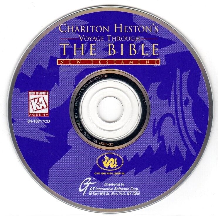 Charlton Heston's Voyage Through THE BIBLE (PC/MAC-CD, 1995) - NEW CD in SLEEVE