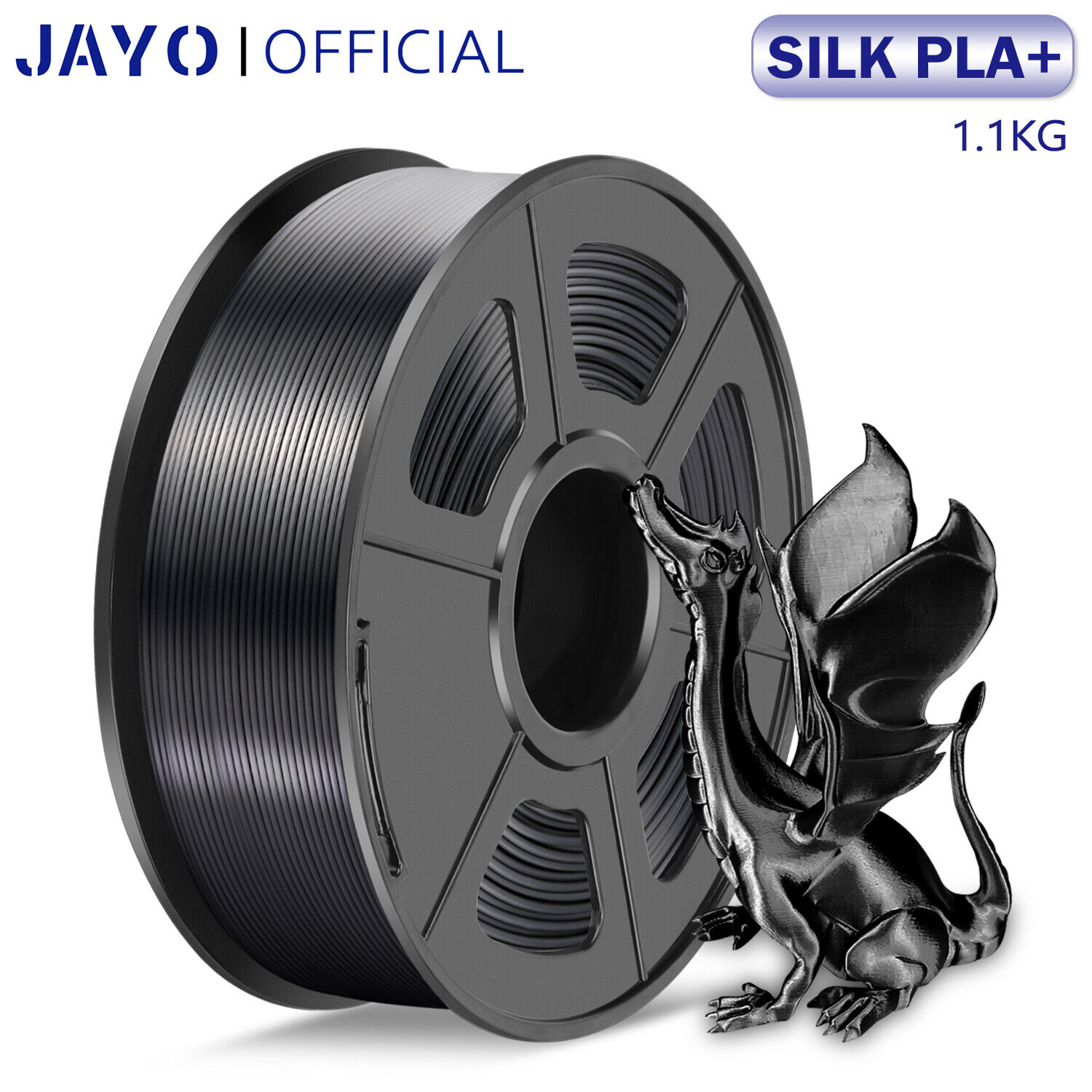 JAYO SILK PLA+ 1.75mm 3D Printer Filament 1.1KG Gold Silver Dual-color Neatly
