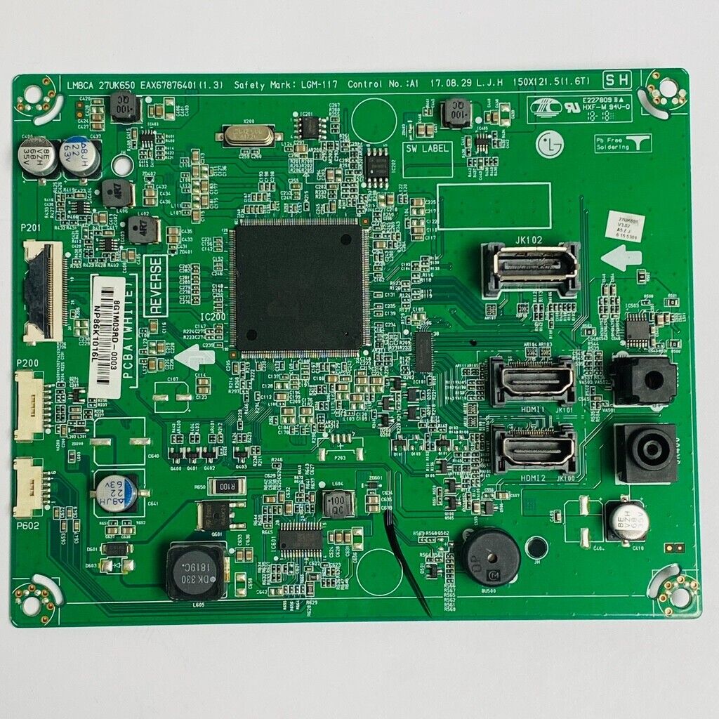 Genuine LG EAX67876401 Main Board FOR/FROM LG 27UK600-W Monitor