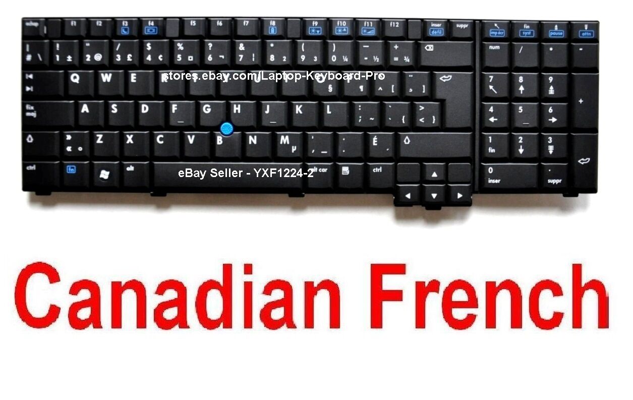 Keyboard for HP Compaq 8700 8710P 8710w - CF Canadian French