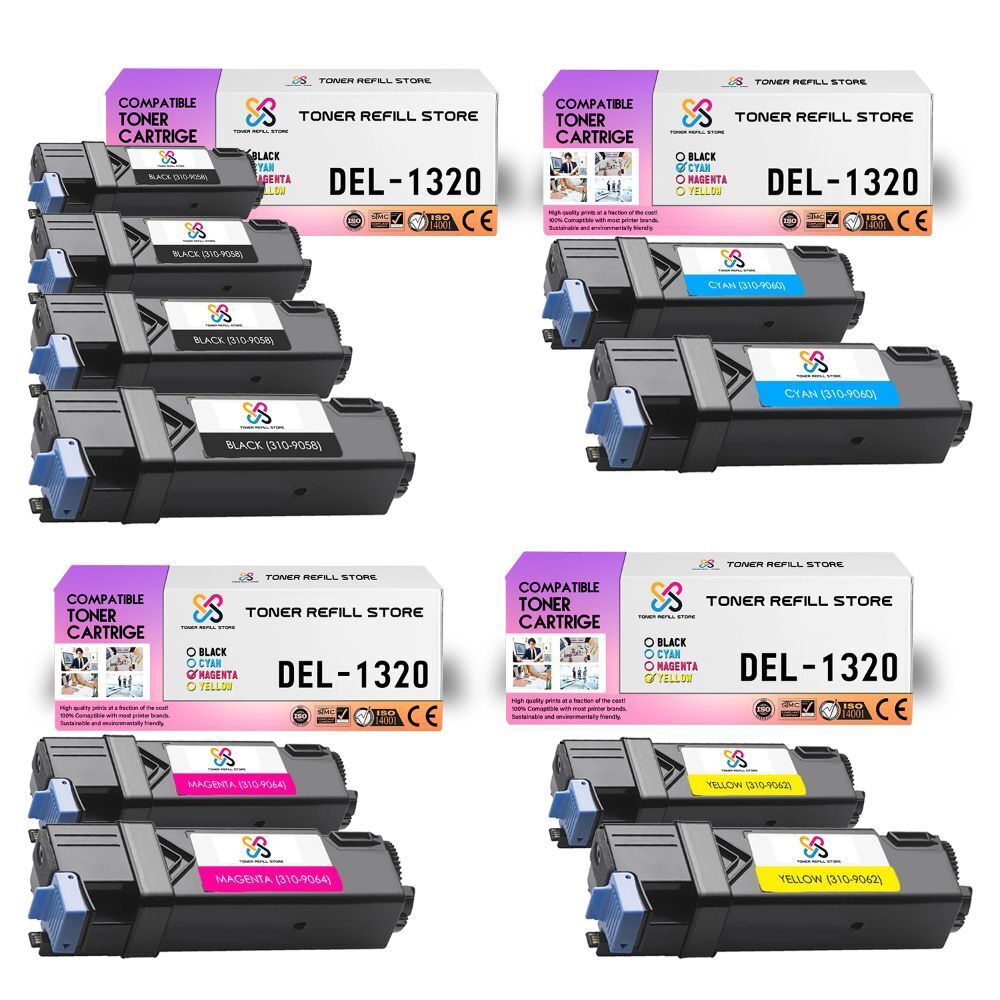 10Pk TRS 1320 BCYM Compatible for Dell 1320 1320C 1320CN Toner Cartridge