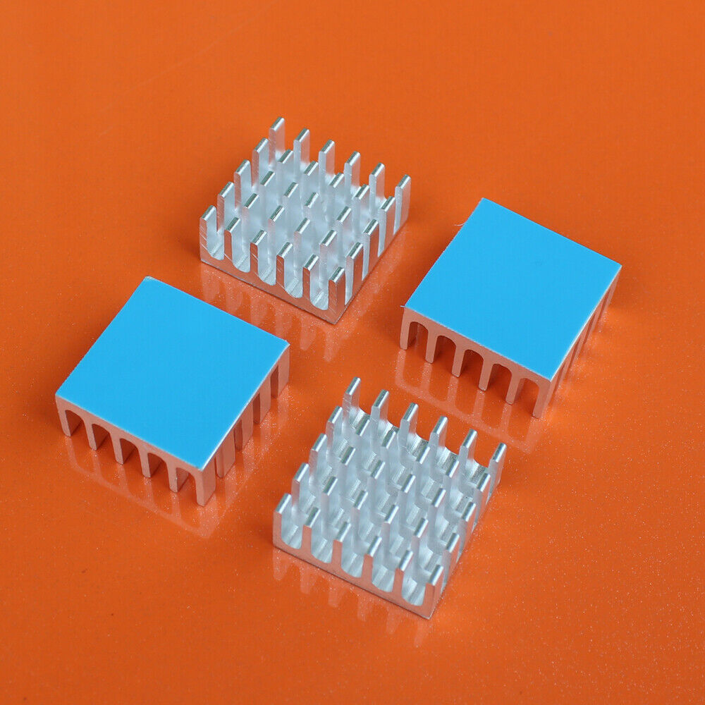 10/15/20pcs 22x22x10mm Aluminium Heatsink Thermal Tape Assembled for CPU,IC,LED