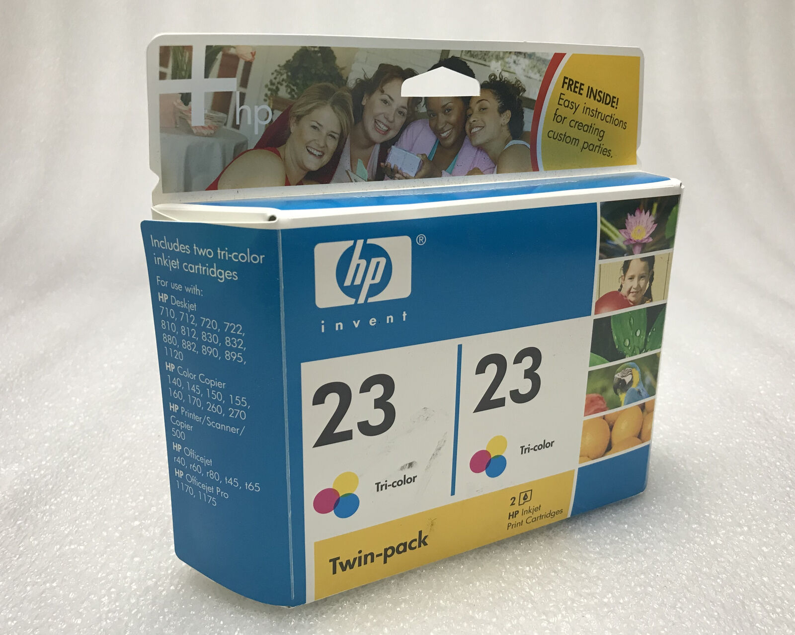 NEW Genuine OEM HP Invent 23 Tri-color Twin-pack includes 2 HP Inkjet Cartridges