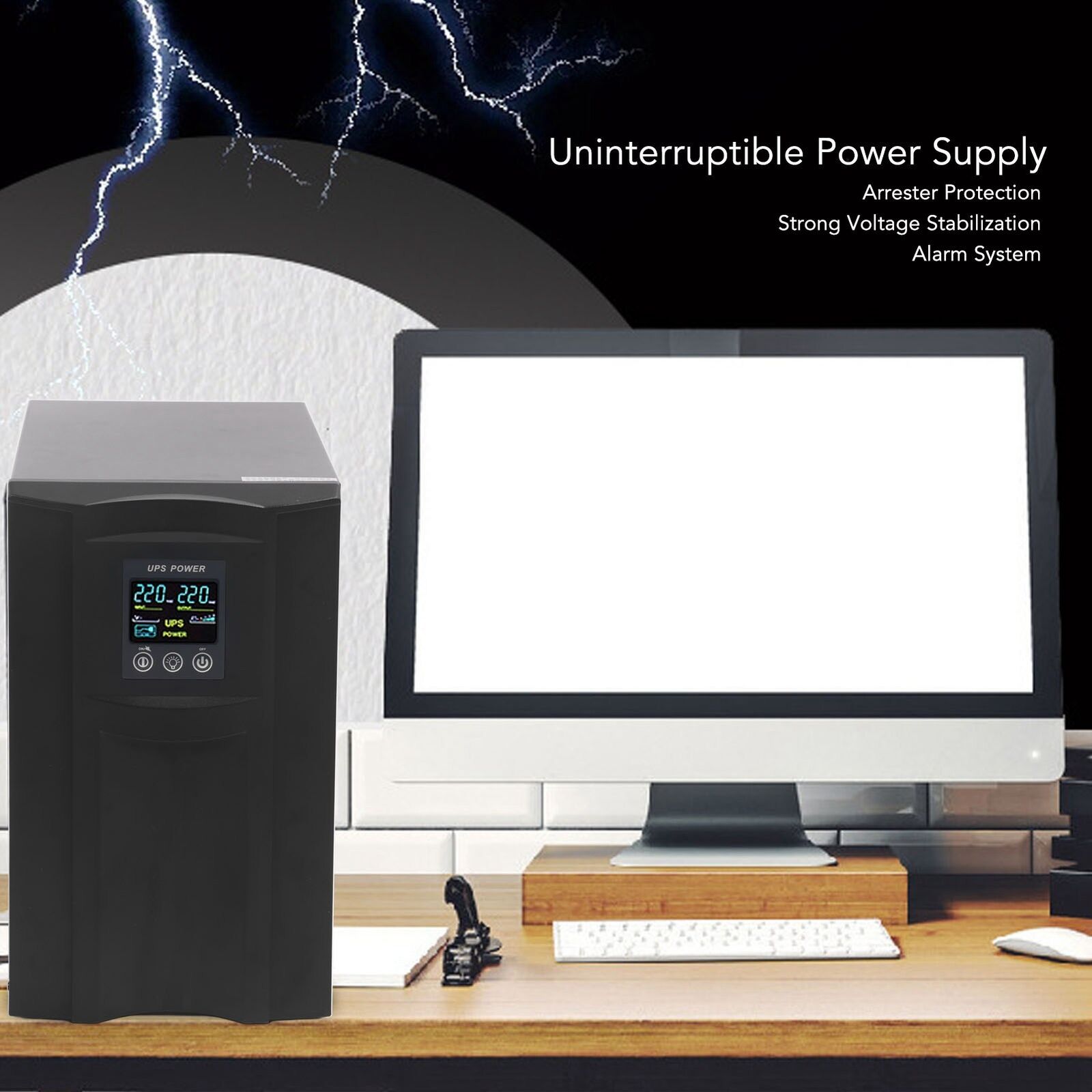 2KVA Pure Sine  Online UPS Backup Power Supply for Computer Standby System