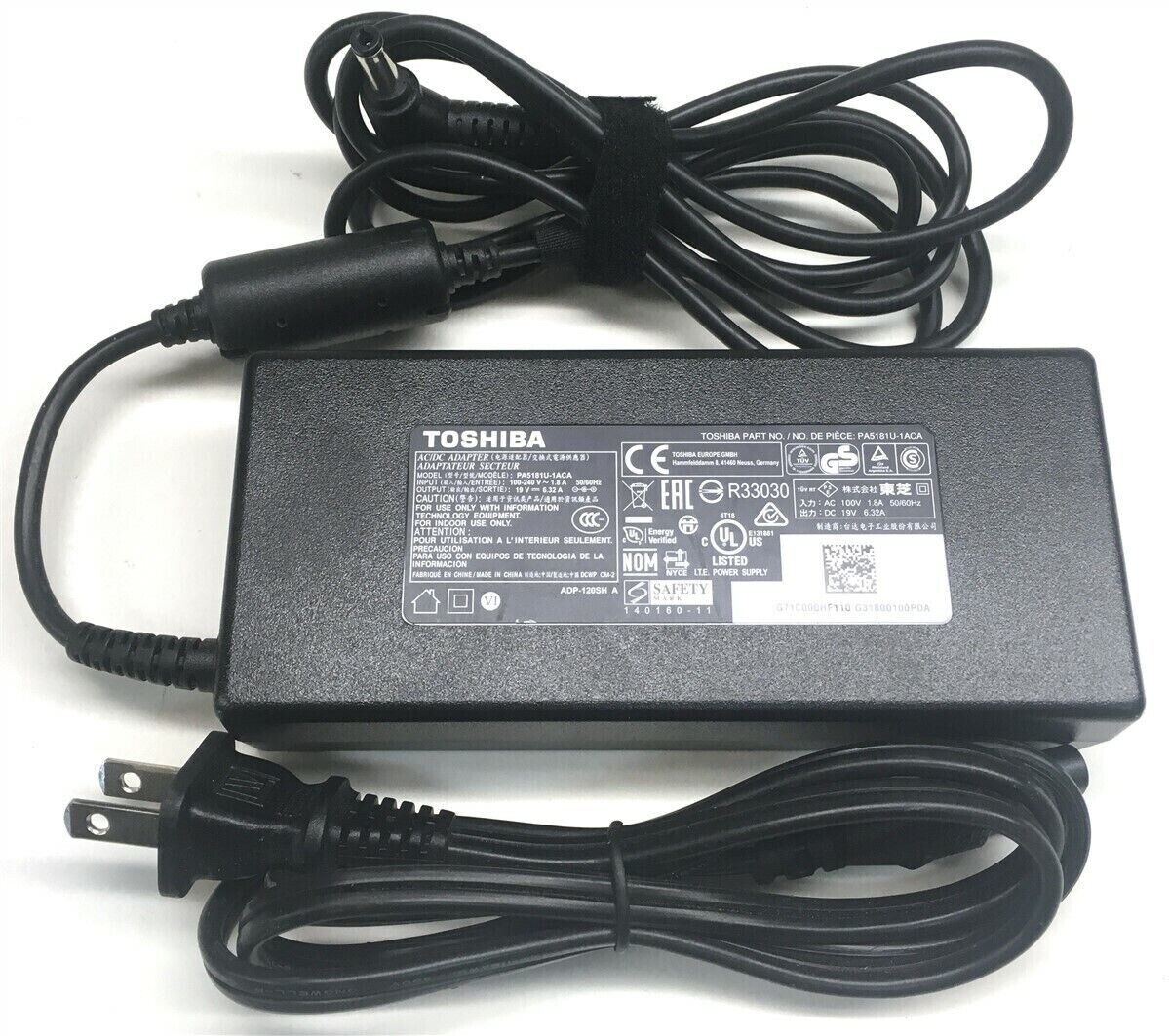 Genuine Toshiba Laptop Charger AC Power Adapter PA5181U-1ACA 19V 6.32A 120W