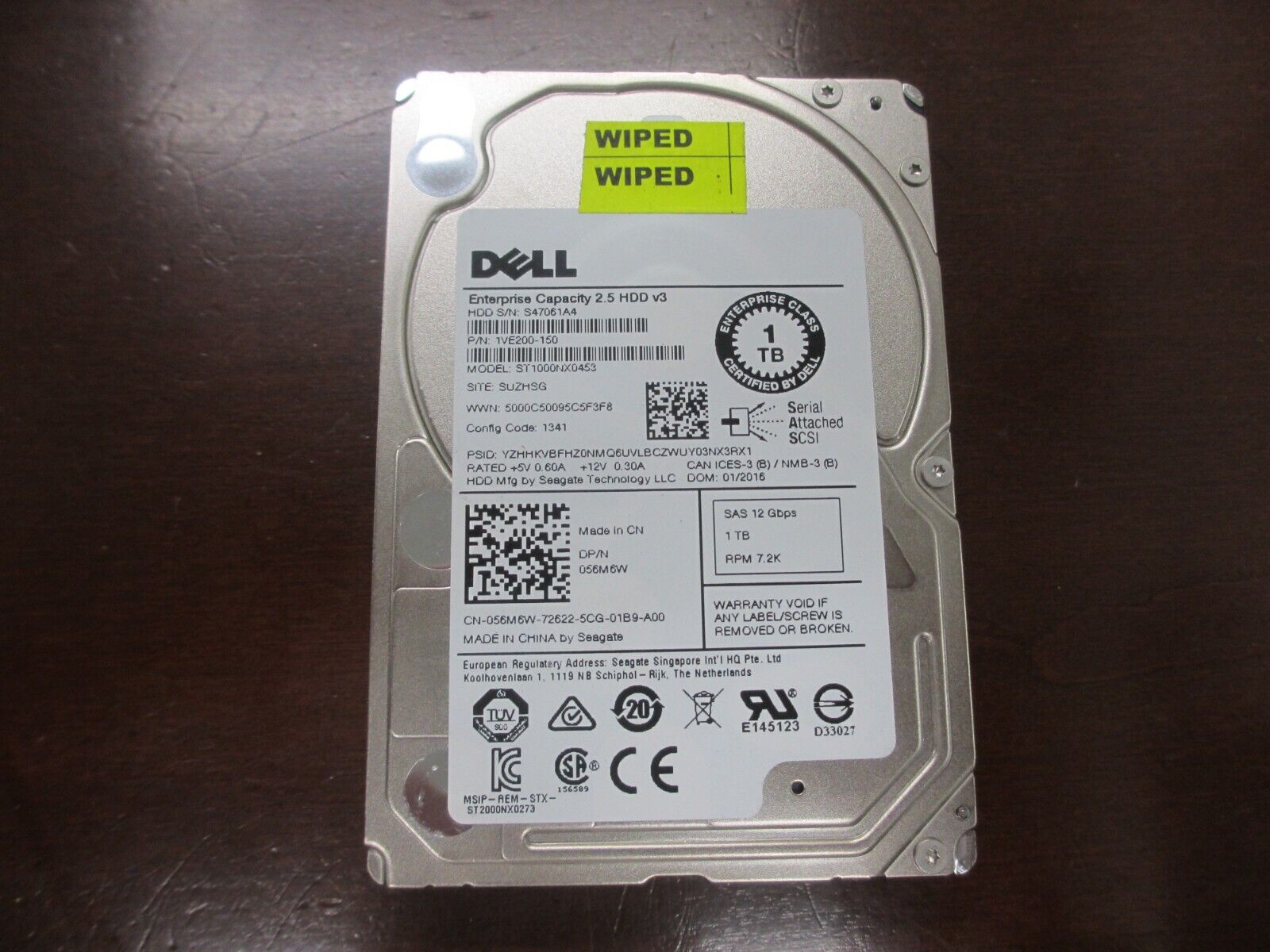 Dell 56M6W 1TB 7.2K 12G 2.5