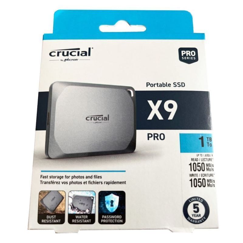 Crucial X9 PRO Portable SSD 1TB 2TB 4TB External Portable Solid State USB 3.2
