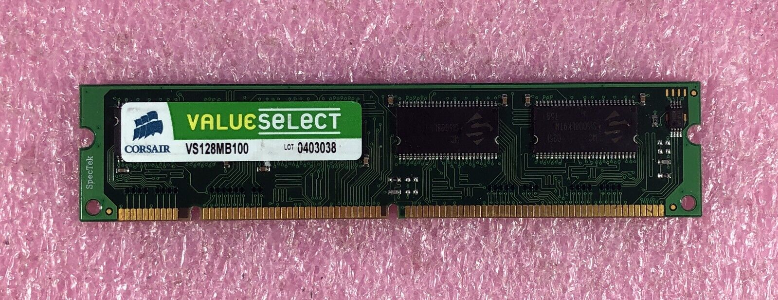 1 X 128MB CORSAIR PC100 NON-ECC MEMORY RAM - P/N: VS128MB100