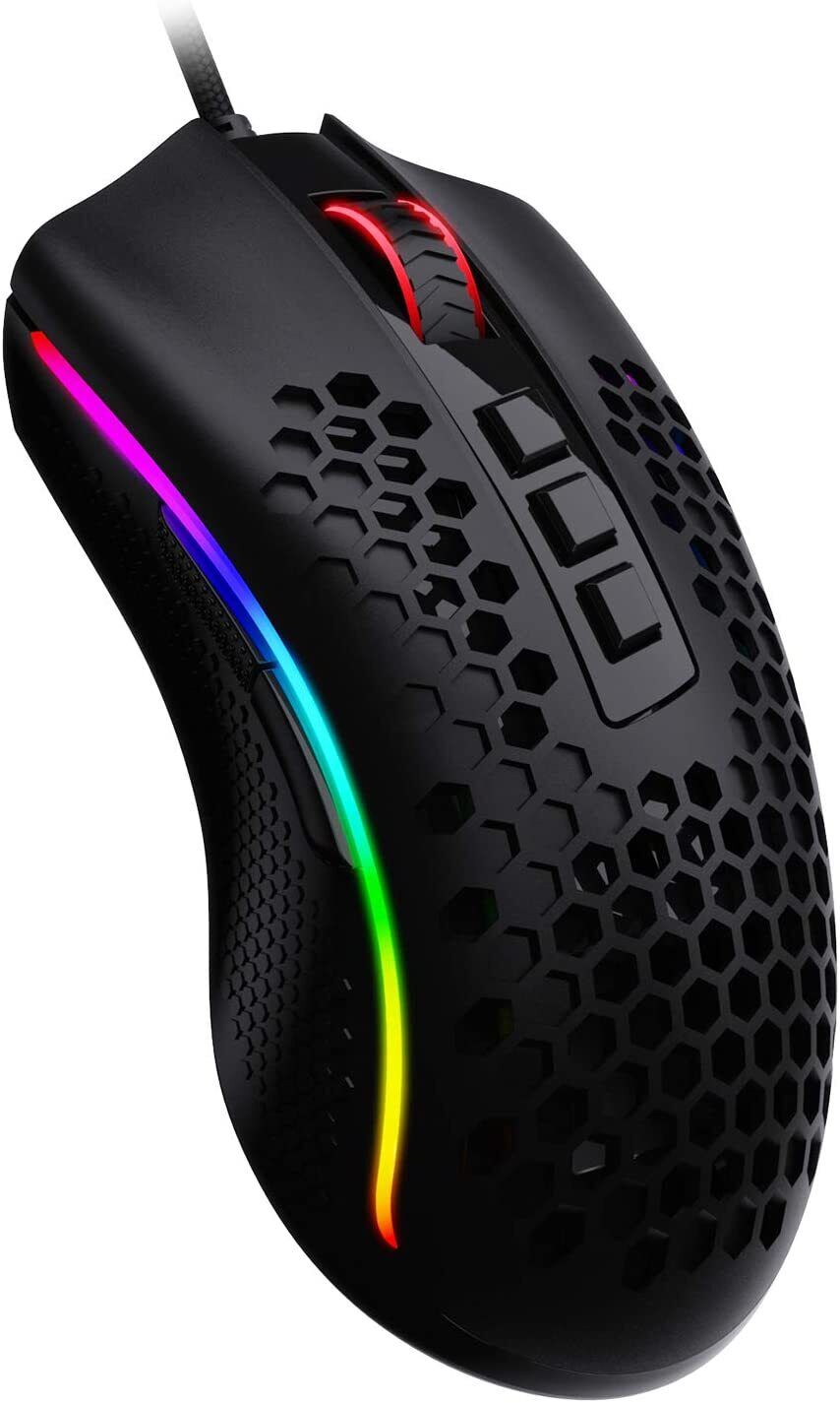 Redragon M808 Storm Lightweight RGB Gaming Mouse, Ultralight Honeycomb Shell