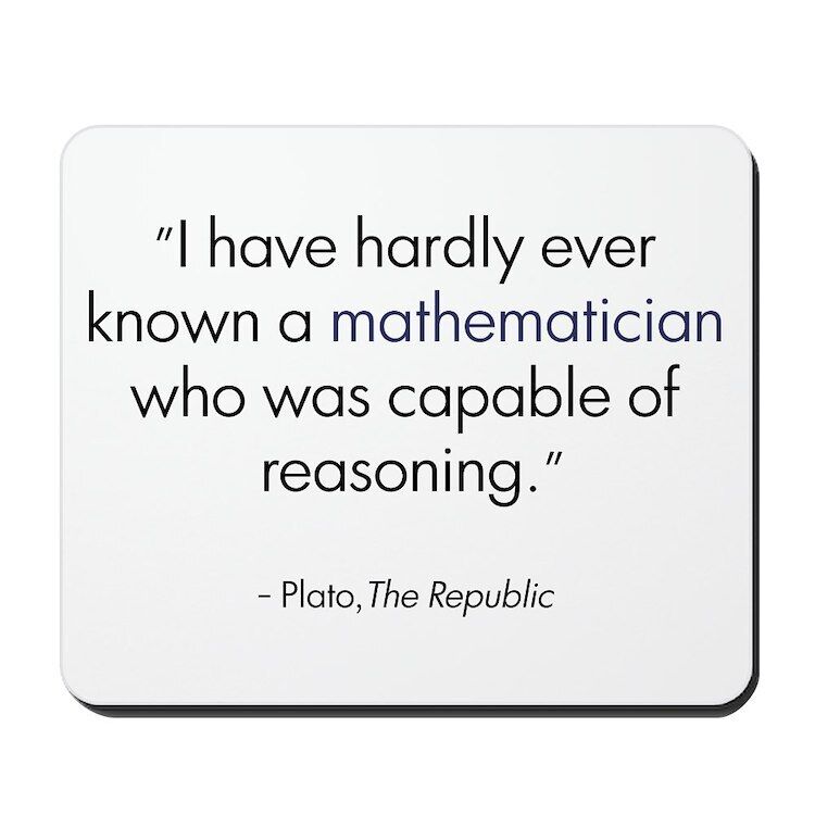 CafePress Plato On Mathematicians Mousepad  (809231446)