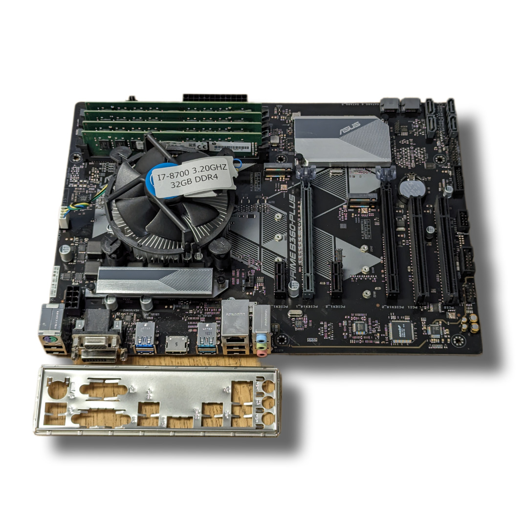 ASUS PRIME B360-PLUS LGA1151 MOTHERBOARD I7-8700 32GB DDR4 RAM (4067)