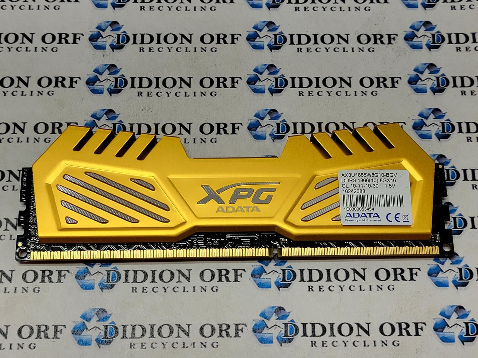 8GB DDR3 1866MHz PC3-14900 ADATA XPG Desktop Memory AX3U1866W8G10-BGV SKU 10564