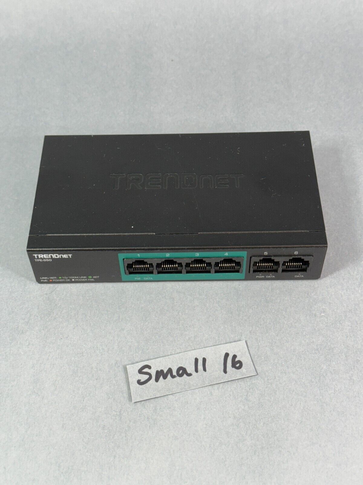 TRENDnet 6 Port TPE S50 6-Port 10/100 Mbps  PoE Switch, model TPE-S50