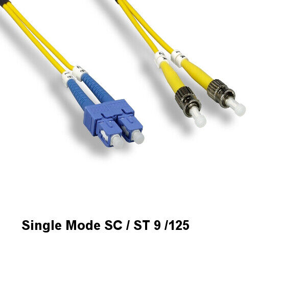 [10X] Kentek 3m SC to ST Single-Mode Fiber Optic Cable 9/125 Duplex Ethernet