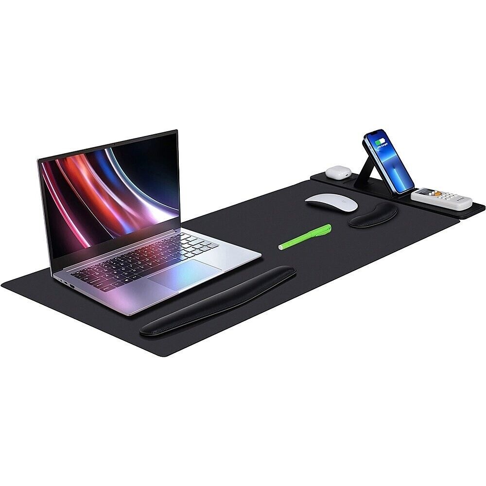 SaharaCase - Universal Desk Mat with Wireless Charging - Black