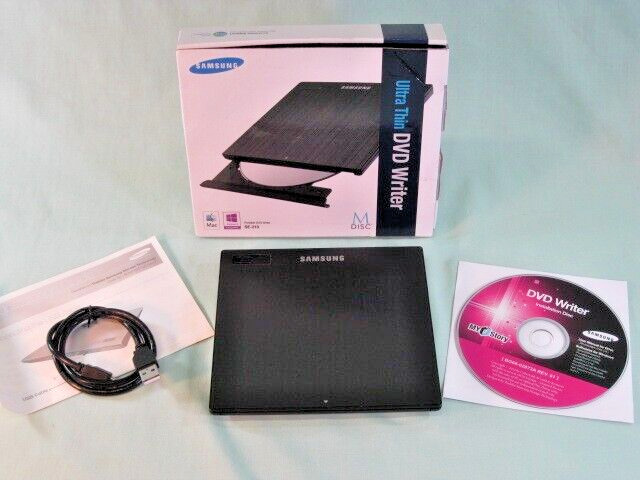Samsung Ultra Thin DVD Writer SE-218 External Drive Complete Tested Working