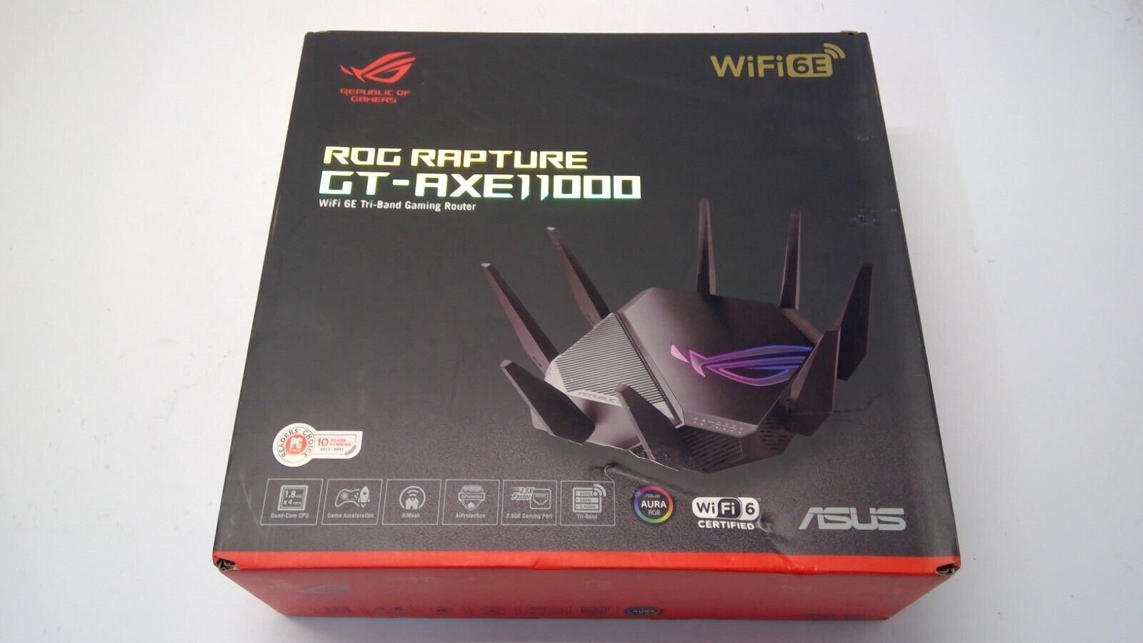 ASUS ROG Rapture GT-AXE11000 Wi-Fi 6E Tri-Band Wireless Gaming Router