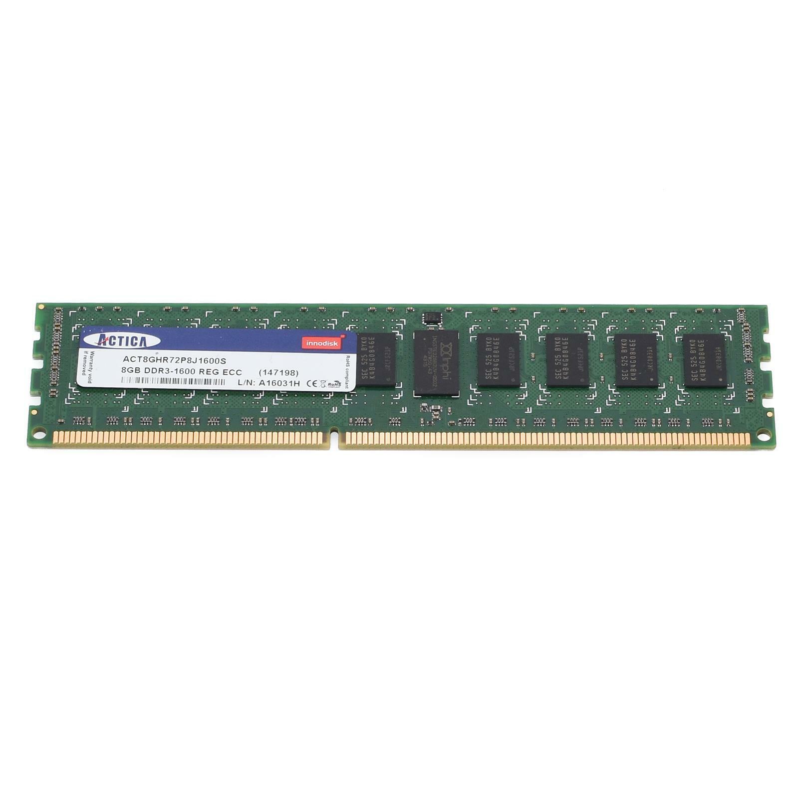 Actica 8GB 2Rx8 PC3-12800R DDR3-1600MHz Registered ECC Memory ACT8GHR72P8J1600S