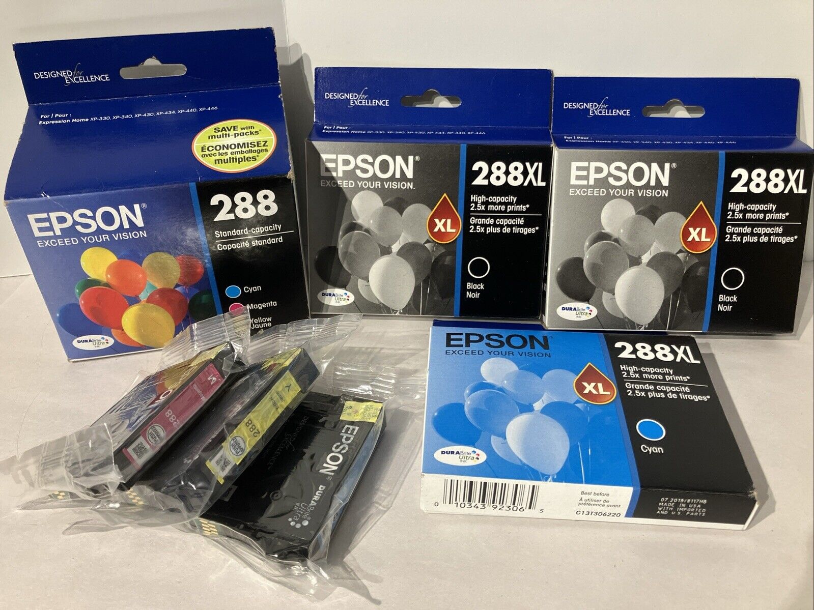Lot Of 9 Epson 288XL & 288 Ink OEM Cartridges