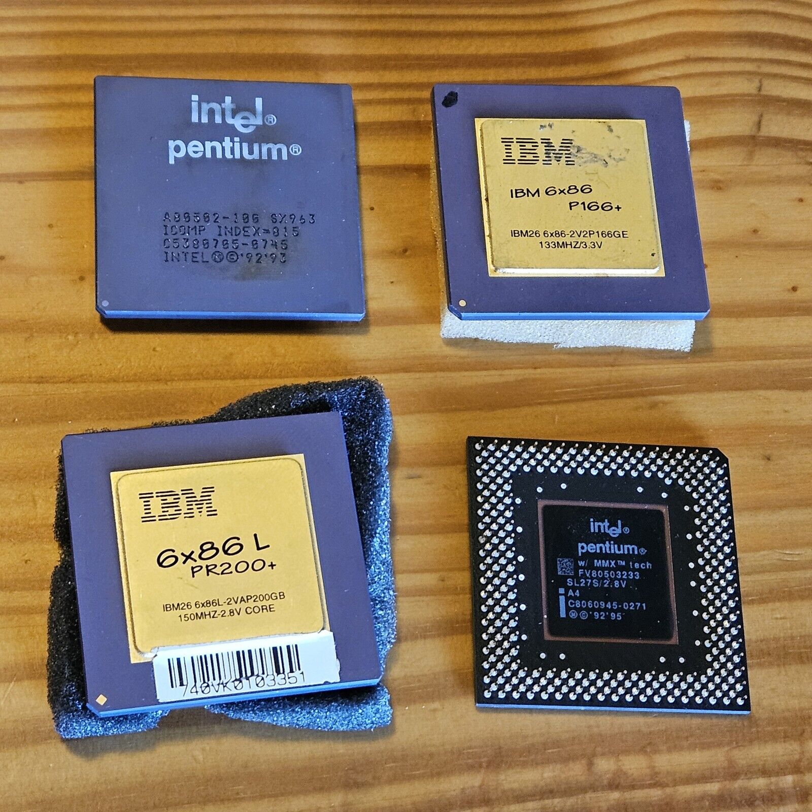 IBM 6x86 Pentium MMX Vintage CPU Lot Of 4 6x86L See Pics 4 Details Of Each GS19