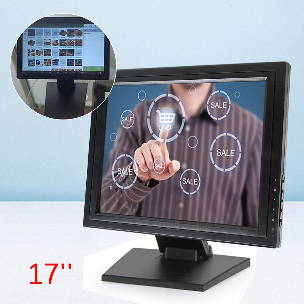 17 Inch Portable Touch Screen Lcd Display Monitor Led Usb Vga Pos Windows7/8/10