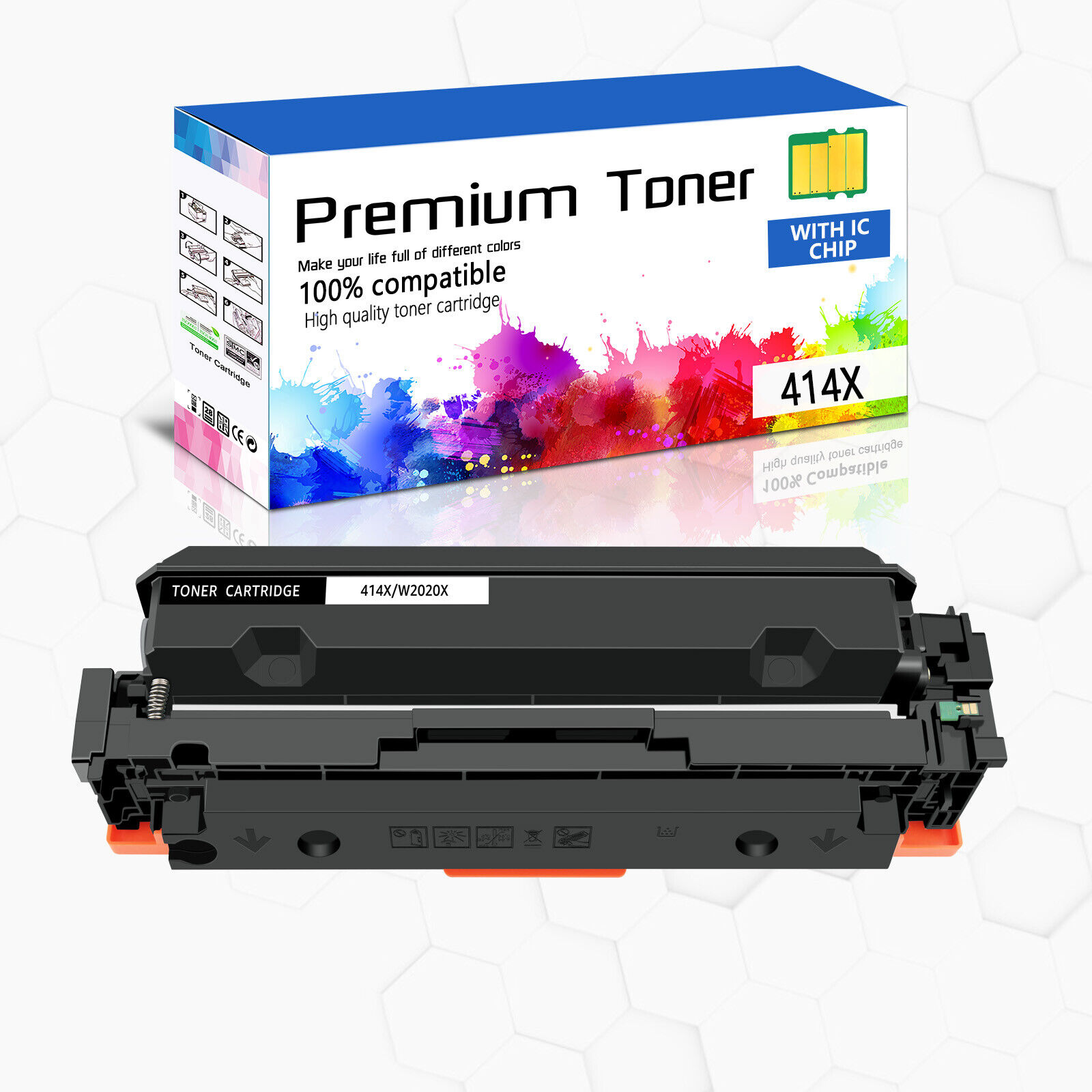 1-4PK W2020X Toner Cartridge Compatible for HP 414X LaserJet Pro M454dn M454dW