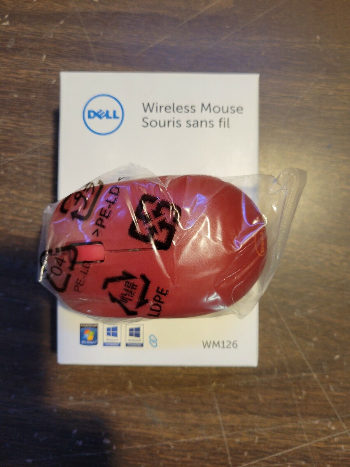 NEW FACTORY SEALED ORIGINAL Dell Wireless Mouse-WM126 - RED