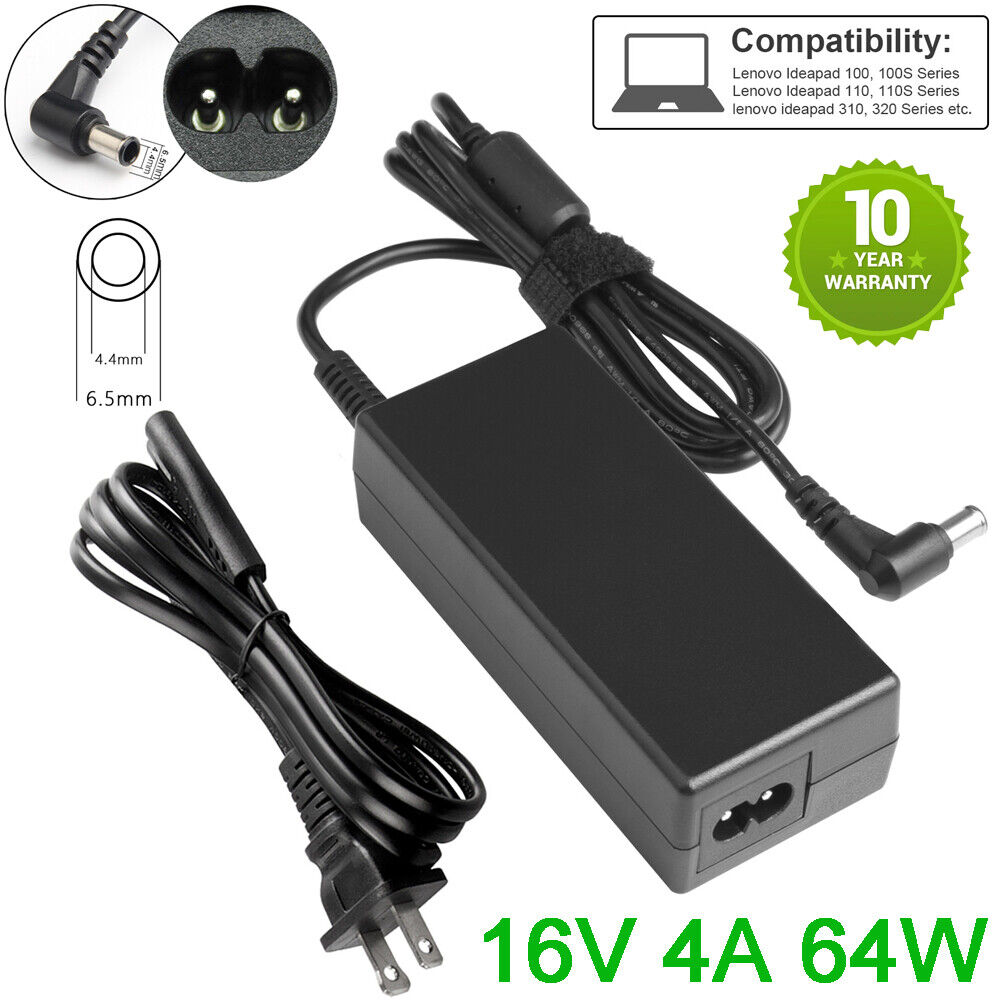 16V 4A 64W AC Adapter Charger for Sony Vaio Fujitsu Power Supply Cord 6.5*4.4mm