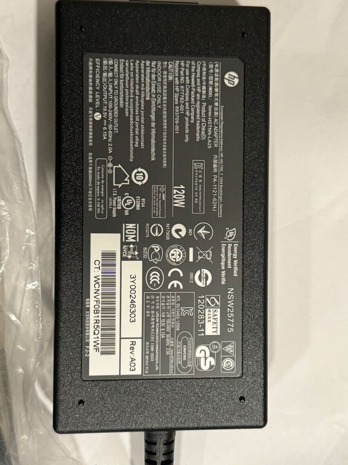 LENOVO ThinkPad 120W 6.15A Genuine Original AC Power Adapter Charger