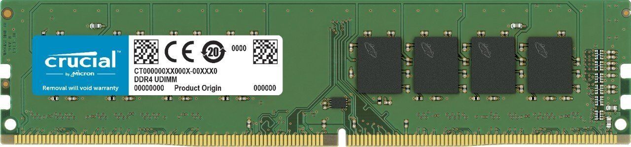 Crucial 32GB Single DDR4 3200 MHz PC4-25600 Desktop Memory 288-Pin CT32G4DFD832A