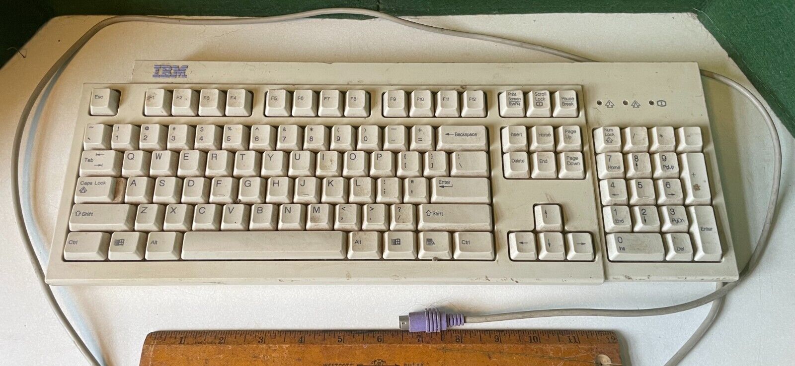 Vintage IBM KB-9910 PS/2 Keyboard, Part Number 37L2514