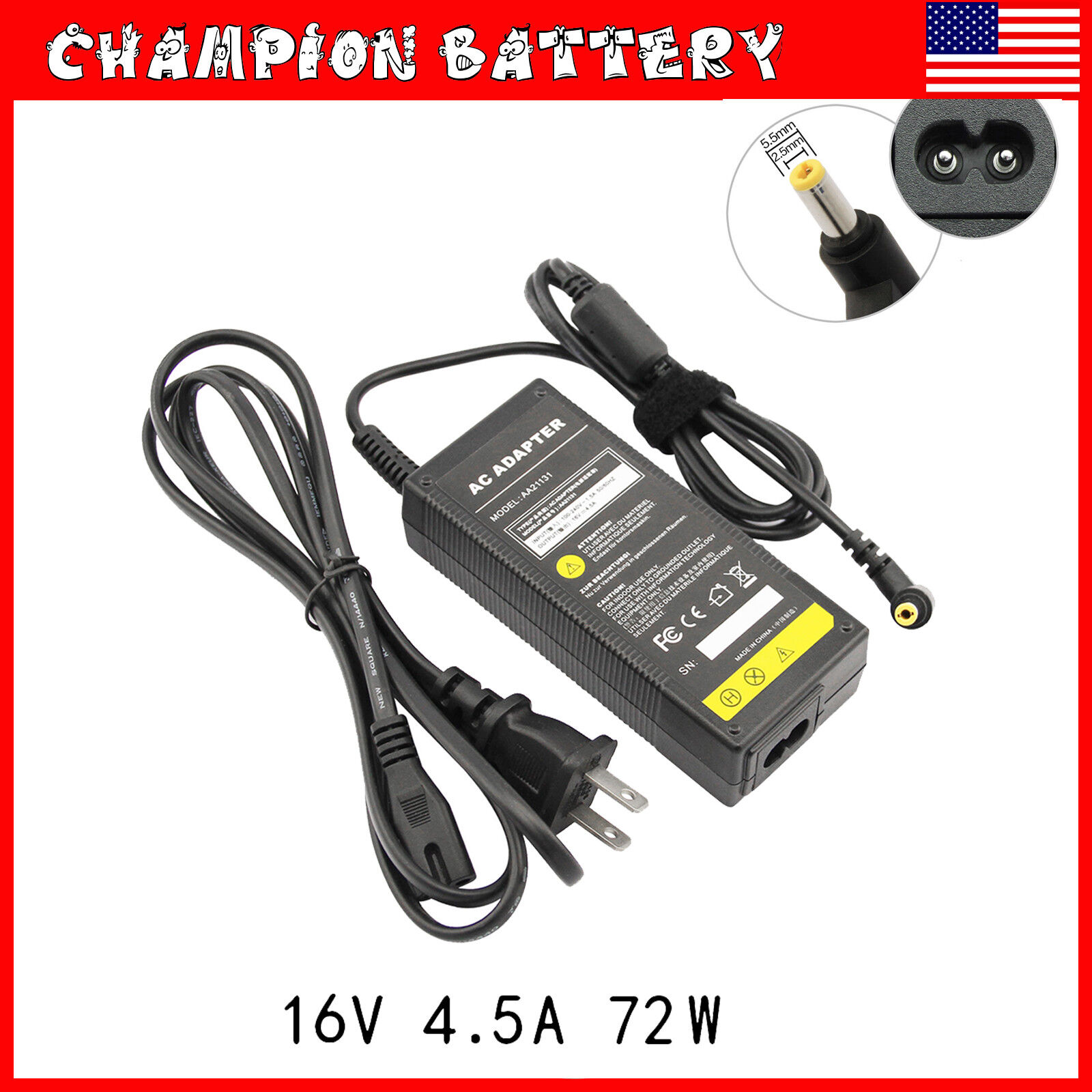 16V 4.5A AC Adapter Charger for Altec Lansing inMotion iM7 Speakers Power Supply