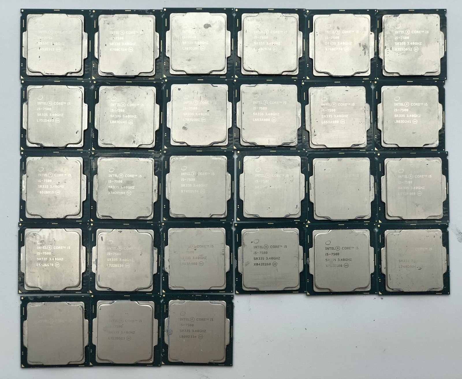 Lot of 27 Intel Core i5-7500 SR335 3.40 GHz 1151 Socket CPU