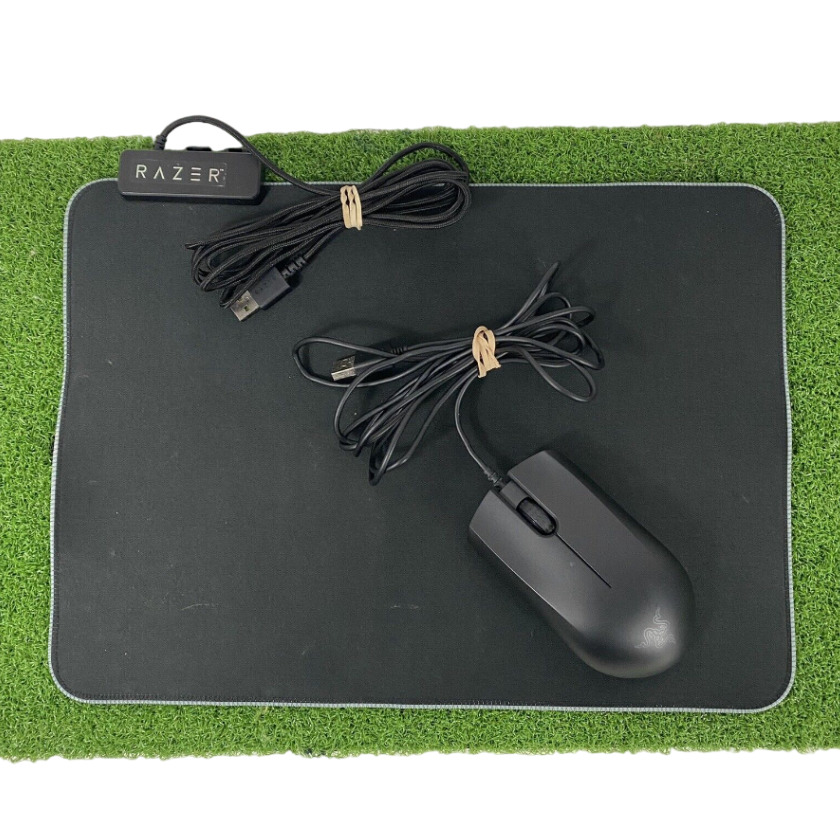 Razer Wired Gaming Mouse Model RZ01-0216 Black w/ Razer Mouse Pad RZ02-0250
